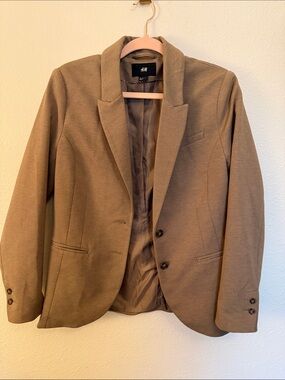 H&M Tan/Brown Women's Blazer - Classic Tailored Jacket